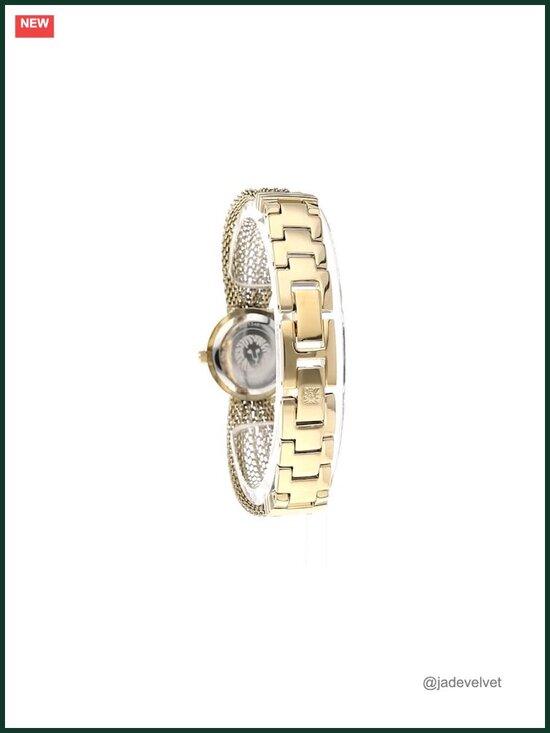 Anne Klein Crystal Accented Womens Watch, Gold-Tone Mesh Bracelet, Quartz